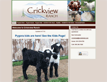 Tablet Screenshot of crickviewranch.com